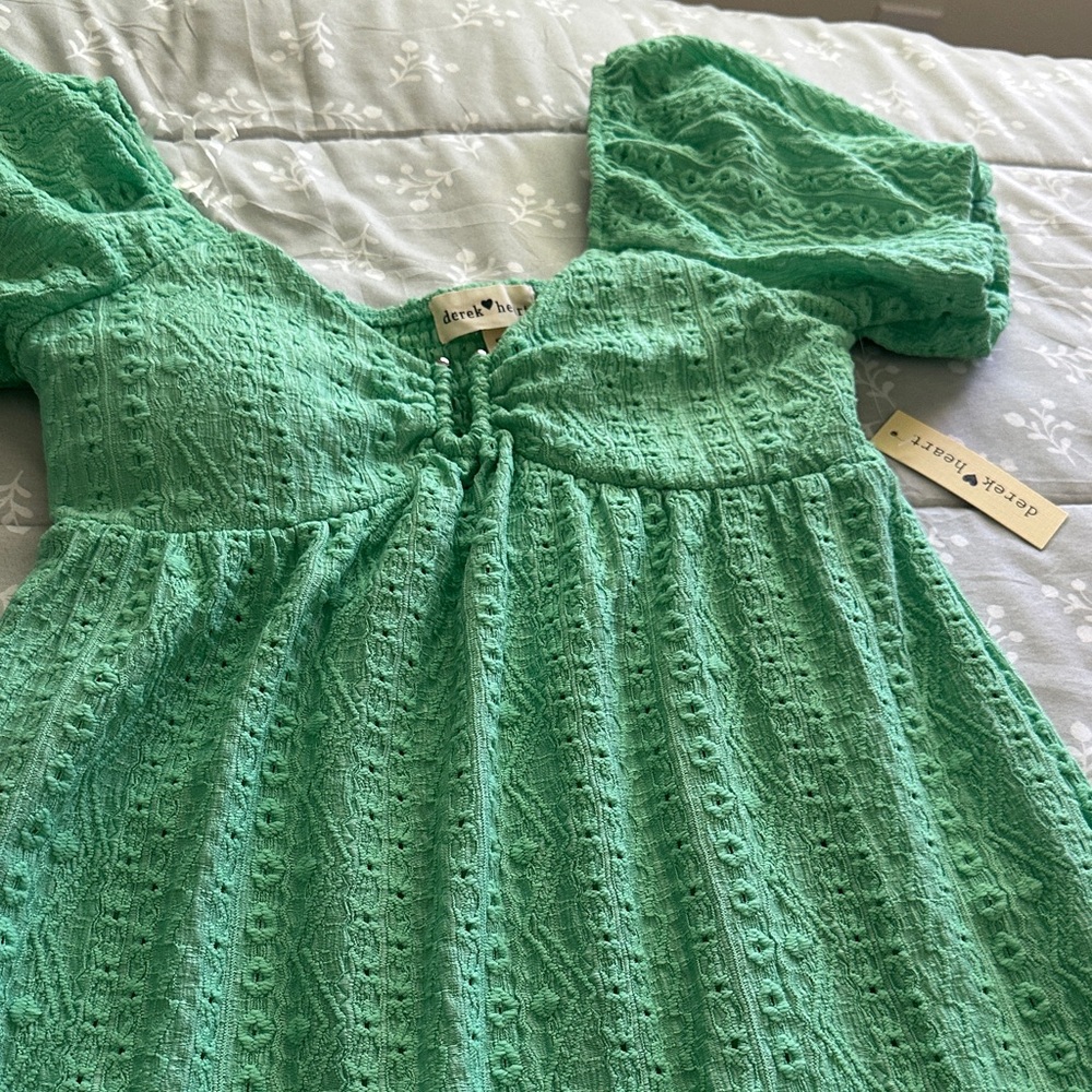 Derek Heart Green Mini Dress